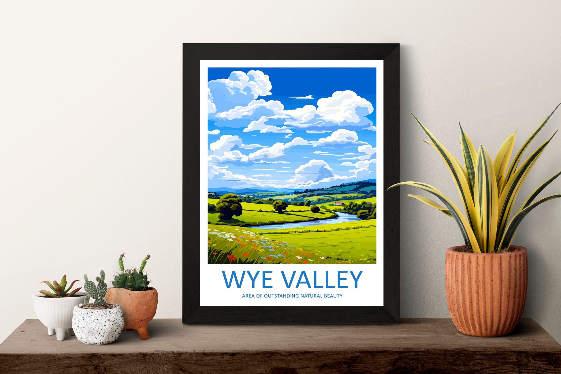 Wye Valley Travel Print Wall Art Wye Valley Wall Hanging Home Decor Wye Valley Gift Art Lovers Wall Art AONB Wall Print AONB Travel Print