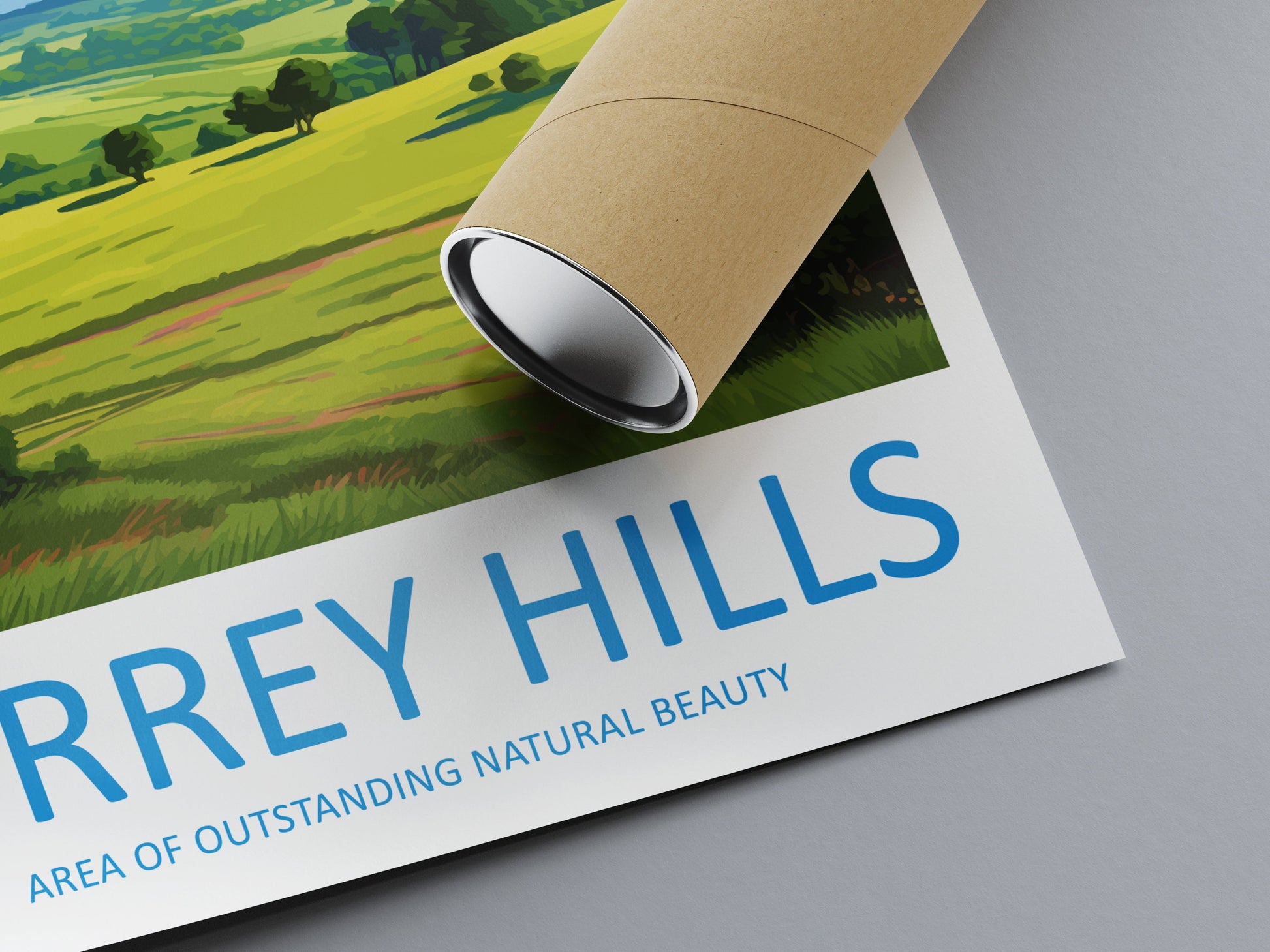 Surrey Hills Travel Print Wall Art Surrey Hills Wall Hanging Home Decor Surrey Hills Gift Art Lovers Wall Art AONB Wall Print AONB Print