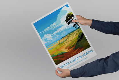 Suffolk Coast Heaths Travel Print Wall Art Suffolk Coast Heaths Wall Hanging Home Decor Suffolk Coast Heaths Gift Art Lovers Wall Art