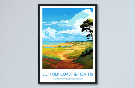 Suffolk Coast Heaths Travel Print Wall Art Suffolk Coast Heaths Wall Hanging Home Decor Suffolk Coast Heaths Gift Art Lovers Wall Art