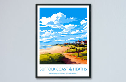 Suffolk Coast Heaths Travel Print Wall Art Suffolk Coast Heaths Wall Hanging Home Decor Suffolk Coast Heaths Gift Art Lovers Wall Art