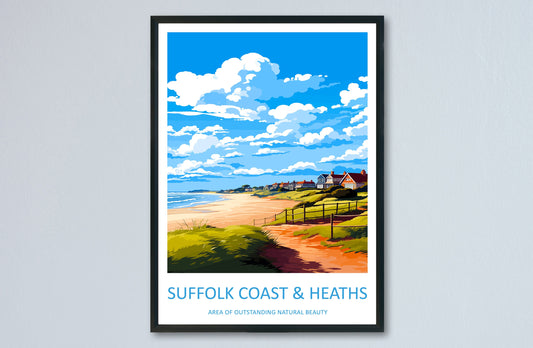 Suffolk Coast Heaths Travel Print Wall Art Suffolk Coast Heaths Wall Hanging Home Decor Suffolk Coast Heaths Gift Art Lovers Wall Art