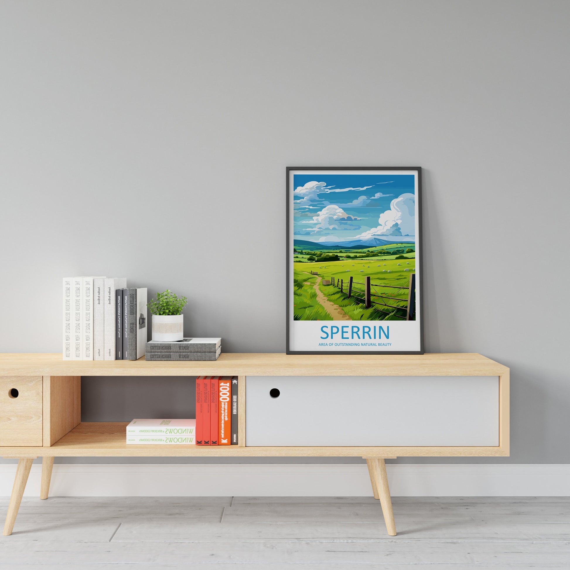 Sperrin Travel Print Wall Art Sperrin Wall Hanging Home Decor Sperrin Gift Art Lovers Wall Art AONB Wall Print AONB Travel Poster