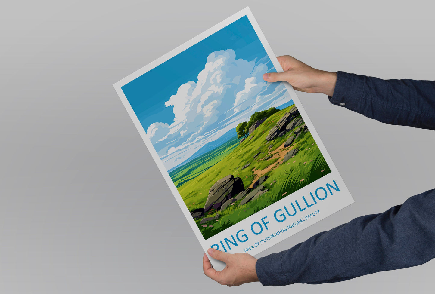 Ring Of Gullion Travel Print Wall Art Ring Of Gullion Wall Hanging Home Decor Ring Of Gullion Gift Art Lovers Wall Art AONB Wall Print