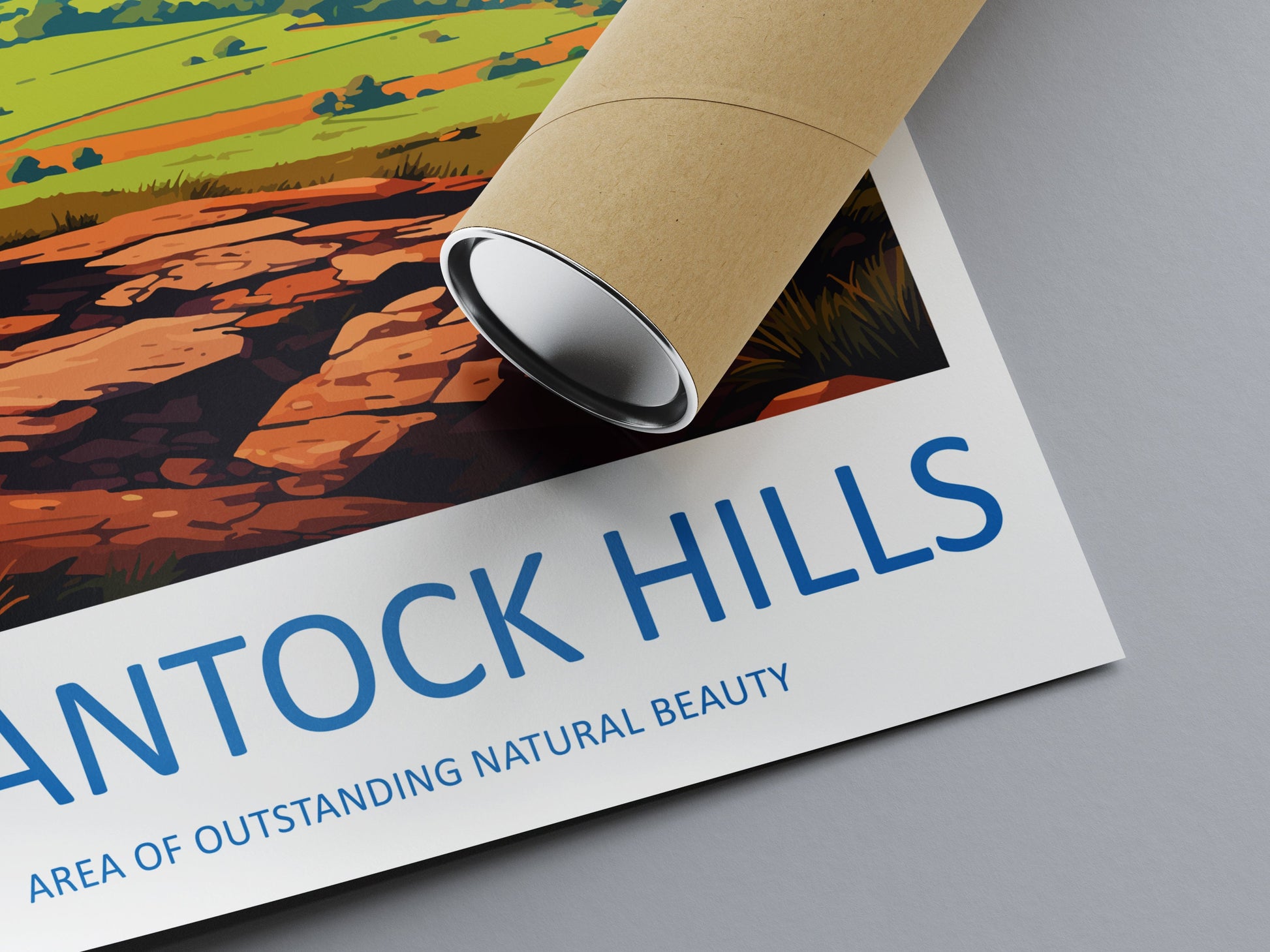 Quantock Hills Travel Print Wall Art Quantock Hills Wall Hanging Home Decor Quantock Hills Gift Art Lovers Wall Art AONB Wall Print