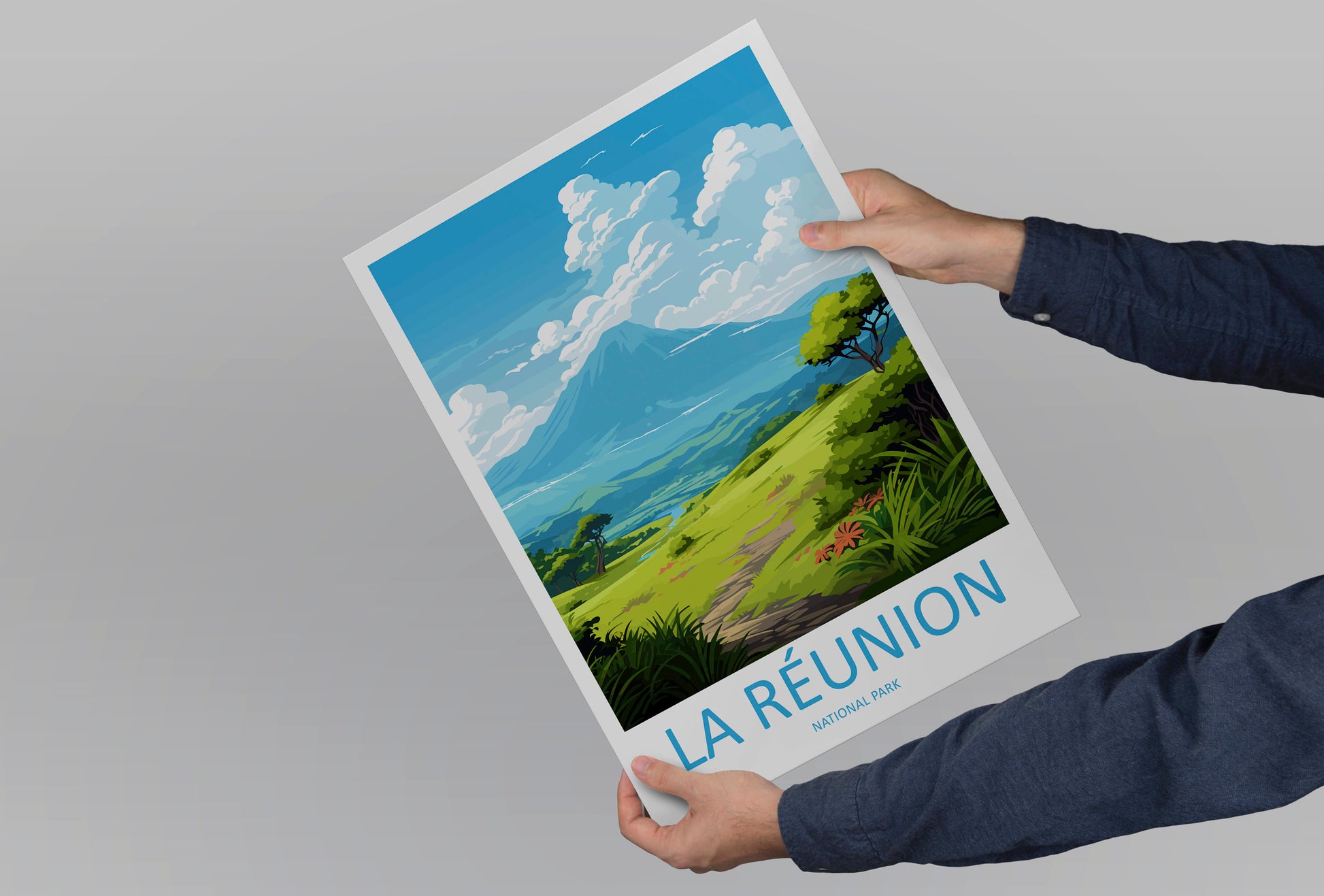 La Réunion National Park Travel Print Wall Art La Réunion Wall Hanging Home Décor La Réunion National Park Gift Art Lovers France Art Lover