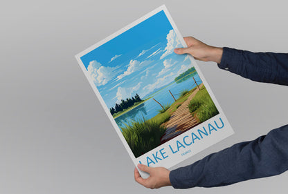 Lake Lacanau Travel Print Wall Art Lake Lacanau Wall Hanging Home Deco Lake Lacanau Gift Art Lovers Wall Art Print Art Gift Poster