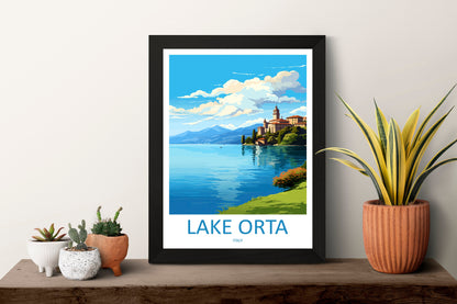 Lake Orta Travel Print Wall Art Lake Orta Italy Wall Hanging Home Decor Lake Orta Gift Art Lovers Wall Art Print Lake Orta Italy