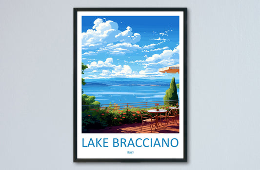 Lake Bracciano Travel Print Wall Art Lake Bracciano Italy Wall Hanging Home Decor Lake Bracciano Gift Art Lovers Wall Art Print Italy