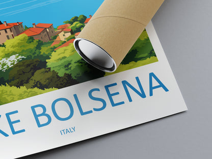 Lake Bolsena Travel Print Wall Art Lake Bolsena Italy Wall Hanging Home Decor Lake Bolsena Gift Art Lovers Wall Art Print Italy