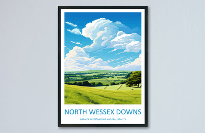 North Wessex Downs Travel Print Wall Art North Wessex Downs Wall Hanging Home Decor North Wessex Downs Gift Art Lovers Wall Art AONB Print