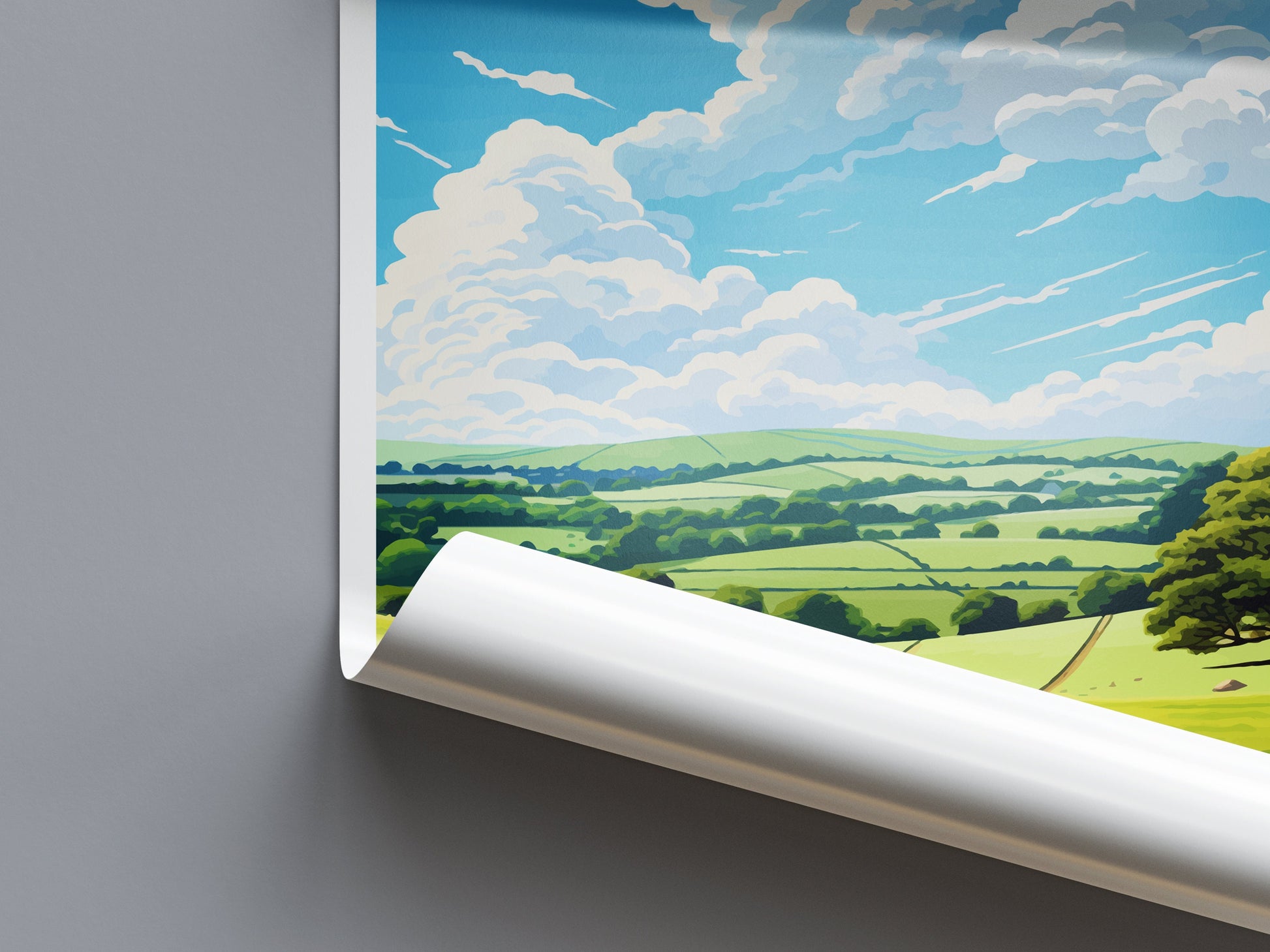 North Wessex Downs Travel Print Wall Art North Wessex Downs Wall Hanging Home Decor North Wessex Downs Gift Art Lovers Wall Art AONB Print