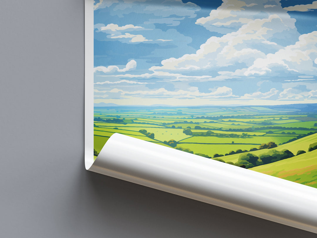 North Wessex Downs Travel Print Wall Art North Wessex Downs Wall Hanging Home Decor North Wessex Downs Gift Art Lovers Wall Art AONB Print