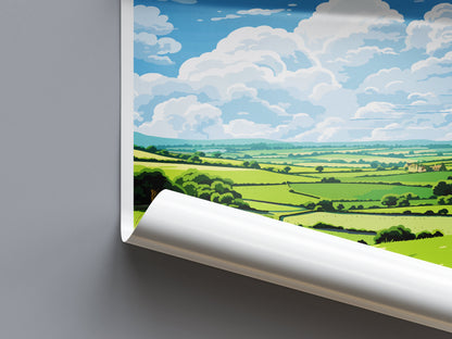North Wessex Downs Travel Print Wall Art North Wessex Downs Wall Hanging Home Decor North Wessex Downs Gift Art Lovers Wall Art AONB Print