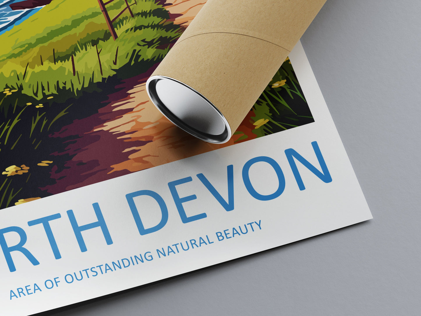 North Devon Travel Print Wall Art North Devon Wall Hanging Home Decor North Devon Gift Art Lovers Wall Art AONB Print Travel Poster