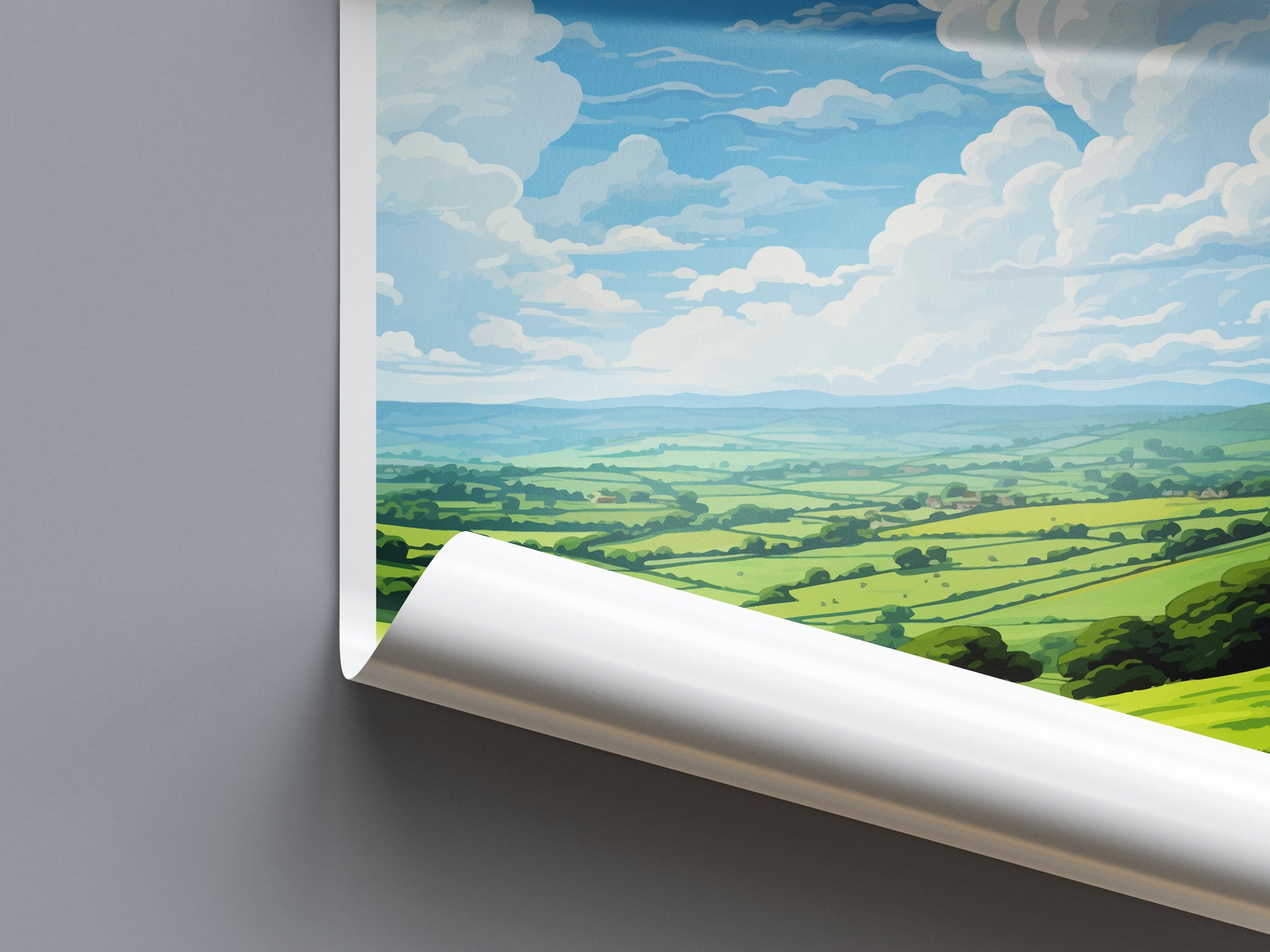 Nidderdale Travel Print Wall Art Nidderdale Wall Hanging Home Decor Nidderdale Gift Art Lovers Wall Art AONB Print Travel Poster