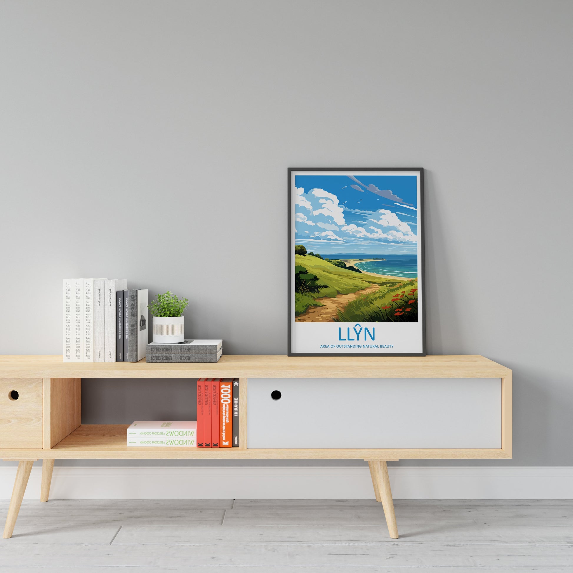 Llŷn Travel Print Wall Art Llŷn Wall Hanging Home Decor Llŷn Gift Art Lovers Wall Art AONB Print Travel Poster