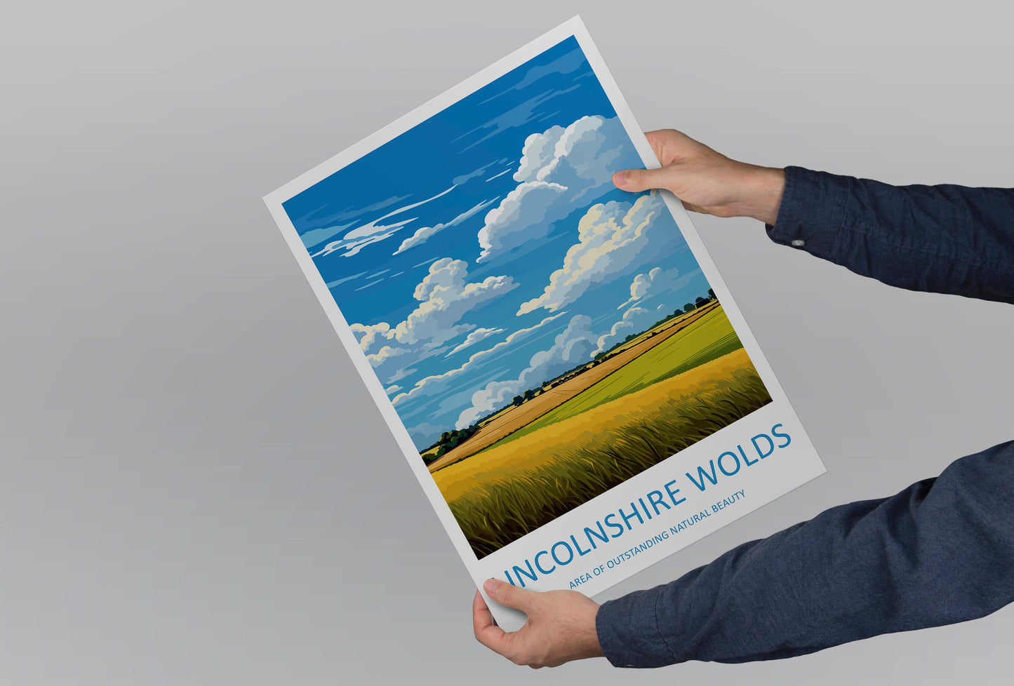 Lincolnshire Wolds Travel Print Wall Art Lincolnshire Wolds Wall Hanging Home Decor Lincolnshire Wolds Gift Art Lovers Wall Art AONB Print
