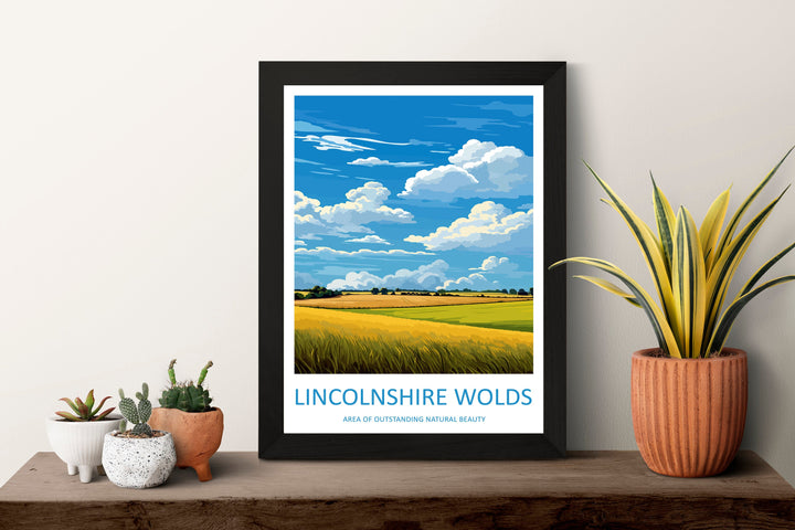 Lincolnshire Wolds Travel Print Wall Art Lincolnshire Wolds Wall Hanging Home Decor Lincolnshire Wolds Gift Art Lovers Wall Art AONB Print