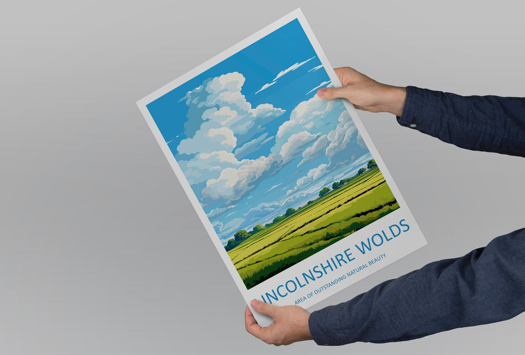 Lincolnshire Wolds Travel Print Wall Art Lincolnshire Wolds Wall Hanging Home Decor Lincolnshire Wolds Gift Art Lovers Wall Art AONB Print
