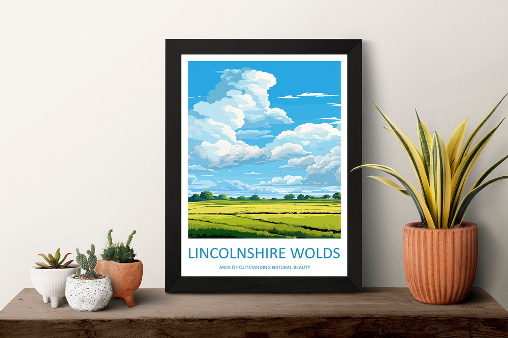 Lincolnshire Wolds Travel Print Wall Art Lincolnshire Wolds Wall Hanging Home Decor Lincolnshire Wolds Gift Art Lovers Wall Art AONB Print