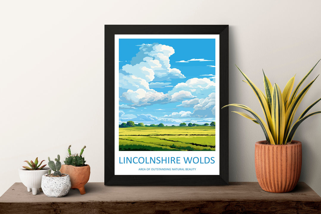 Lincolnshire Wolds Travel Print Wall Art Lincolnshire Wolds Wall Hanging Home Decor Lincolnshire Wolds Gift Art Lovers Wall Art AONB Print