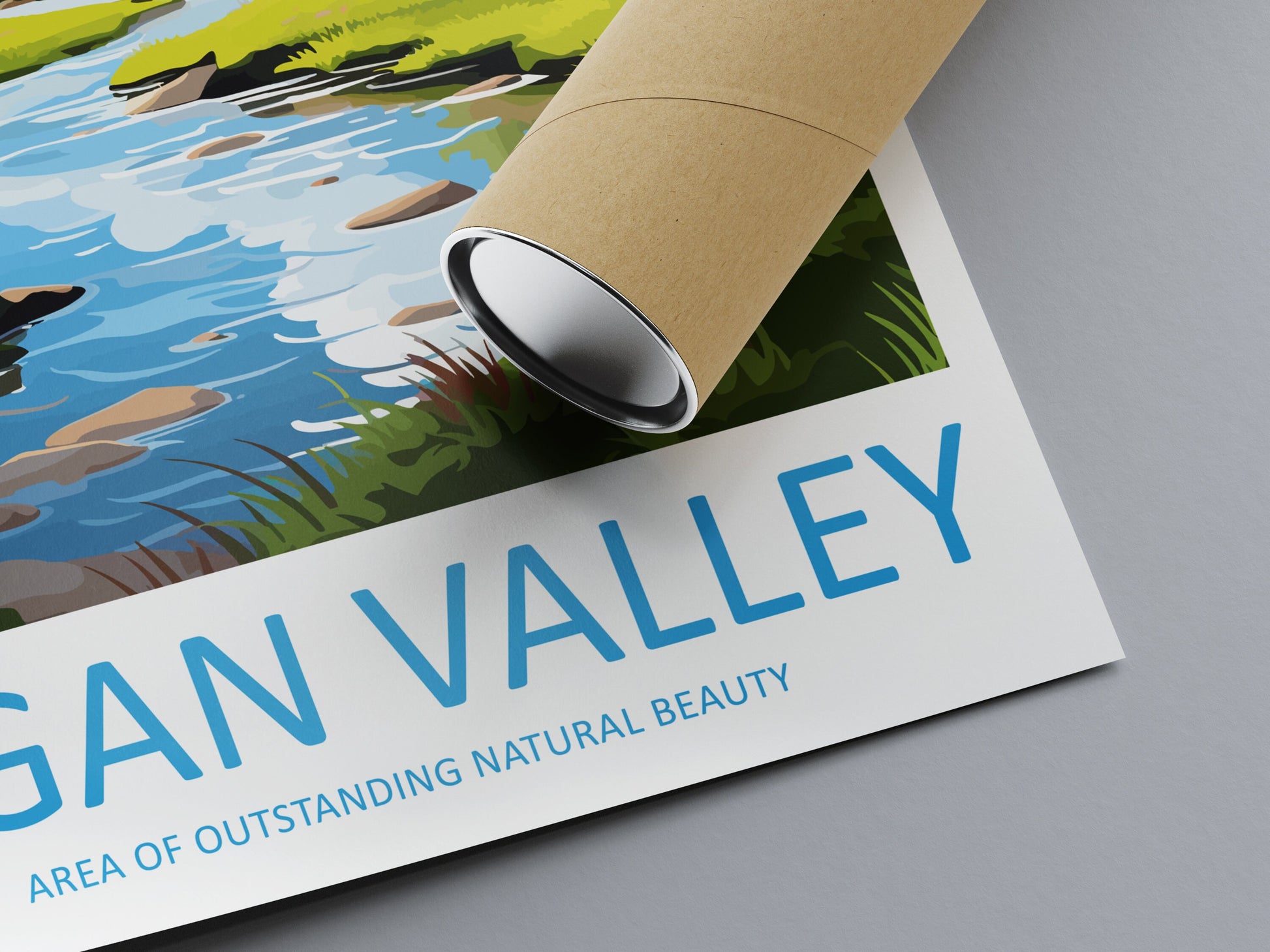 Lagan Valley Travel Print Wall Art Lagan Valley Wall Hanging Home Decor Lagan Valley Gift Art Lovers Wall Art AONB Print Travel Poster