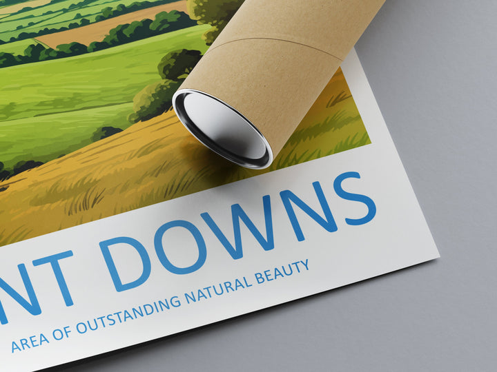 Kent Downs Travel Print Wall Art Kent Downs Wall Hanging Home Decor Kent Downs Gift Art Lovers Wall Art AONB Print Travel Poster