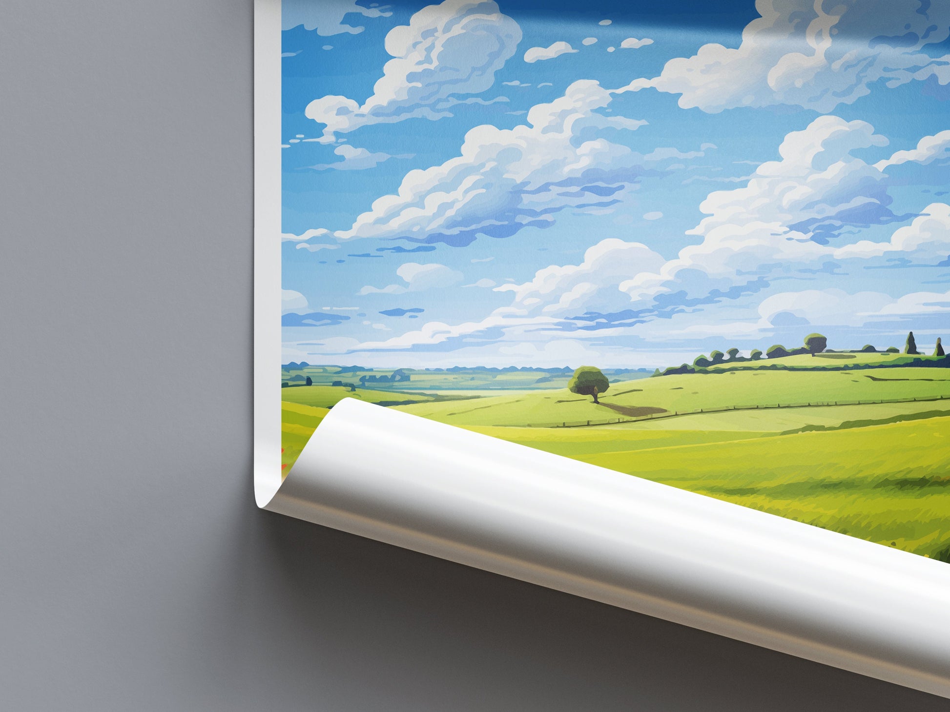Howardian Hills Travel Print Wall Art Howardian Hills Wall Hanging Home Decor Howardian Hills Gift Art Lovers Wall Art AONB Print