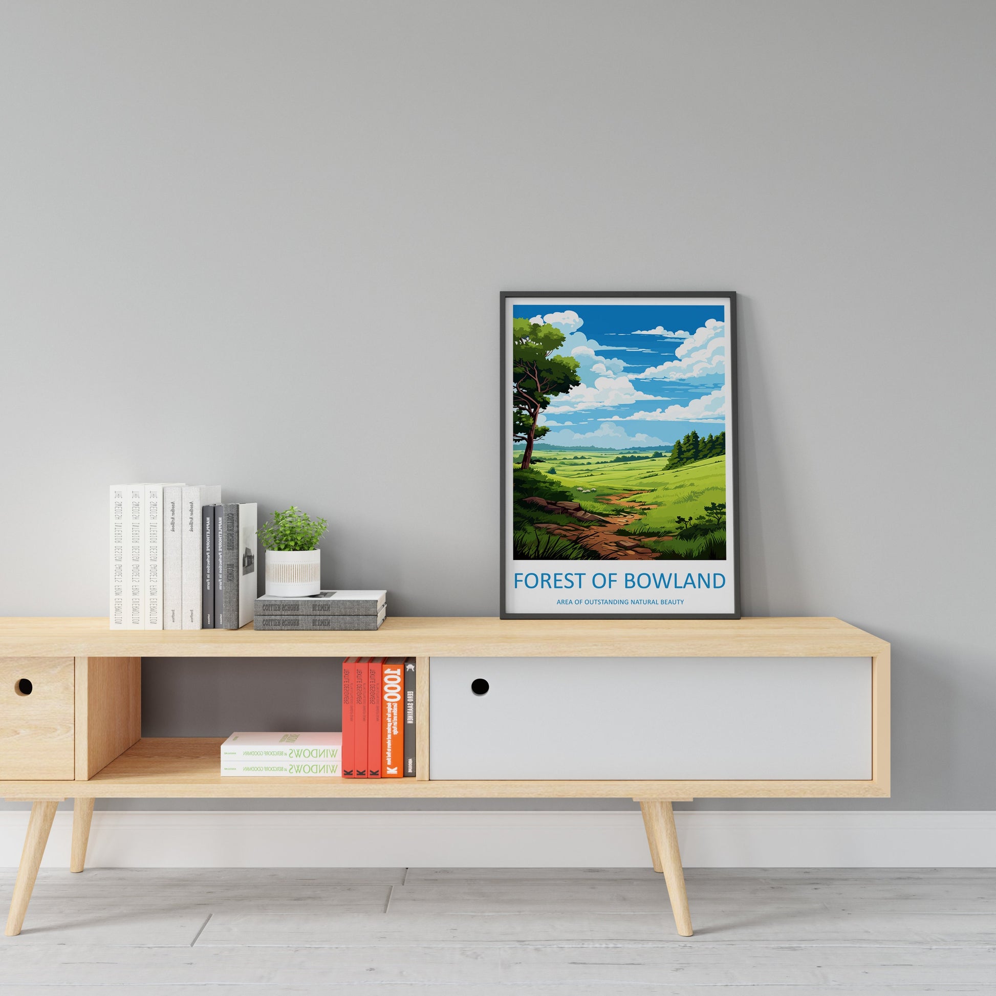 Forest Of Bowland Travel Print Wall Art Forest Of Bowland Wall Hanging Home Decor Forest Of Bowland Gift Art Lovers Wall Art AONB Print