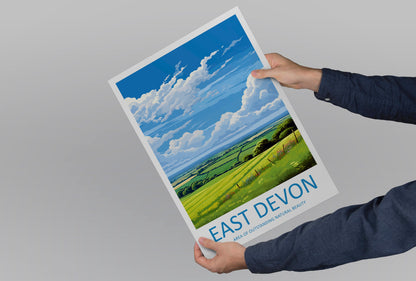East Devon Travel Print Wall Art East Devon Wall Hanging Home Decor East Devon Gift Art Lovers Wall Art AONB Print