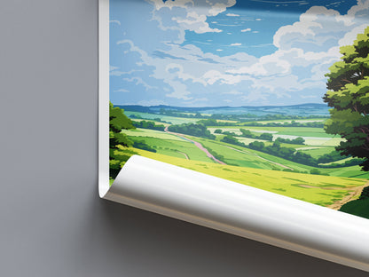 Dorset Travel Print Wall Art Dorset Wall Hanging Home Decor Dorset Gift Art Lovers Wall Art AONB Print