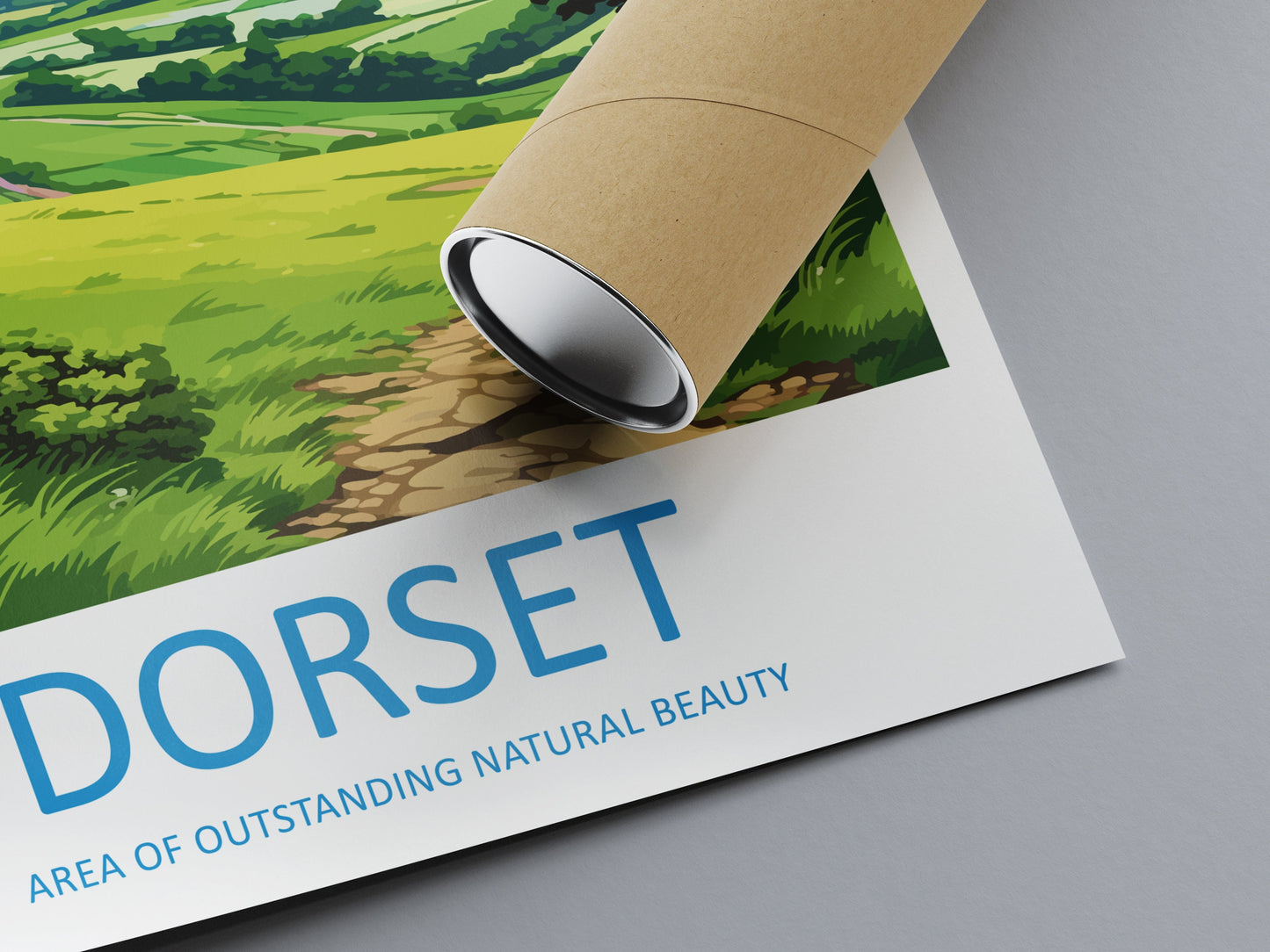Dorset Travel Print Wall Art Dorset Wall Hanging Home Decor Dorset Gift Art Lovers Wall Art AONB Print
