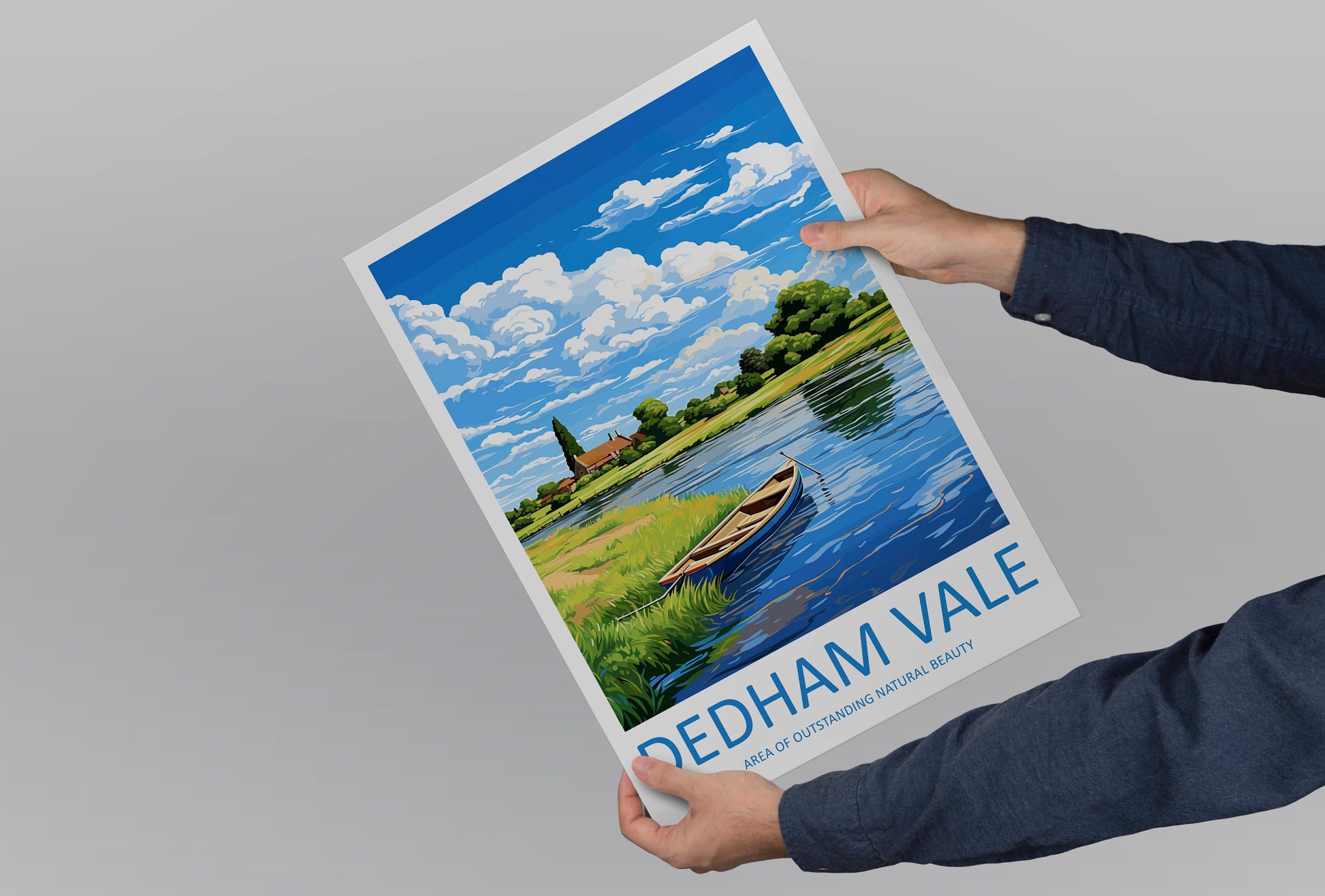 Dedham Vale Travel Print Wall Art Dedham Vale Wall Hanging Home Decor Dedham Vale Gift Art Lovers Wall Art AONB Print