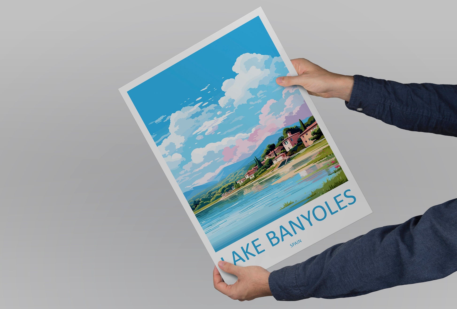 Lake Banyoles Travel Print Wall Art Lake Banyoles Wall Hanging Home Décor Lake Banyoles Gift Art Lovers Spain Art Lover Gift Ibiza Wall Déco