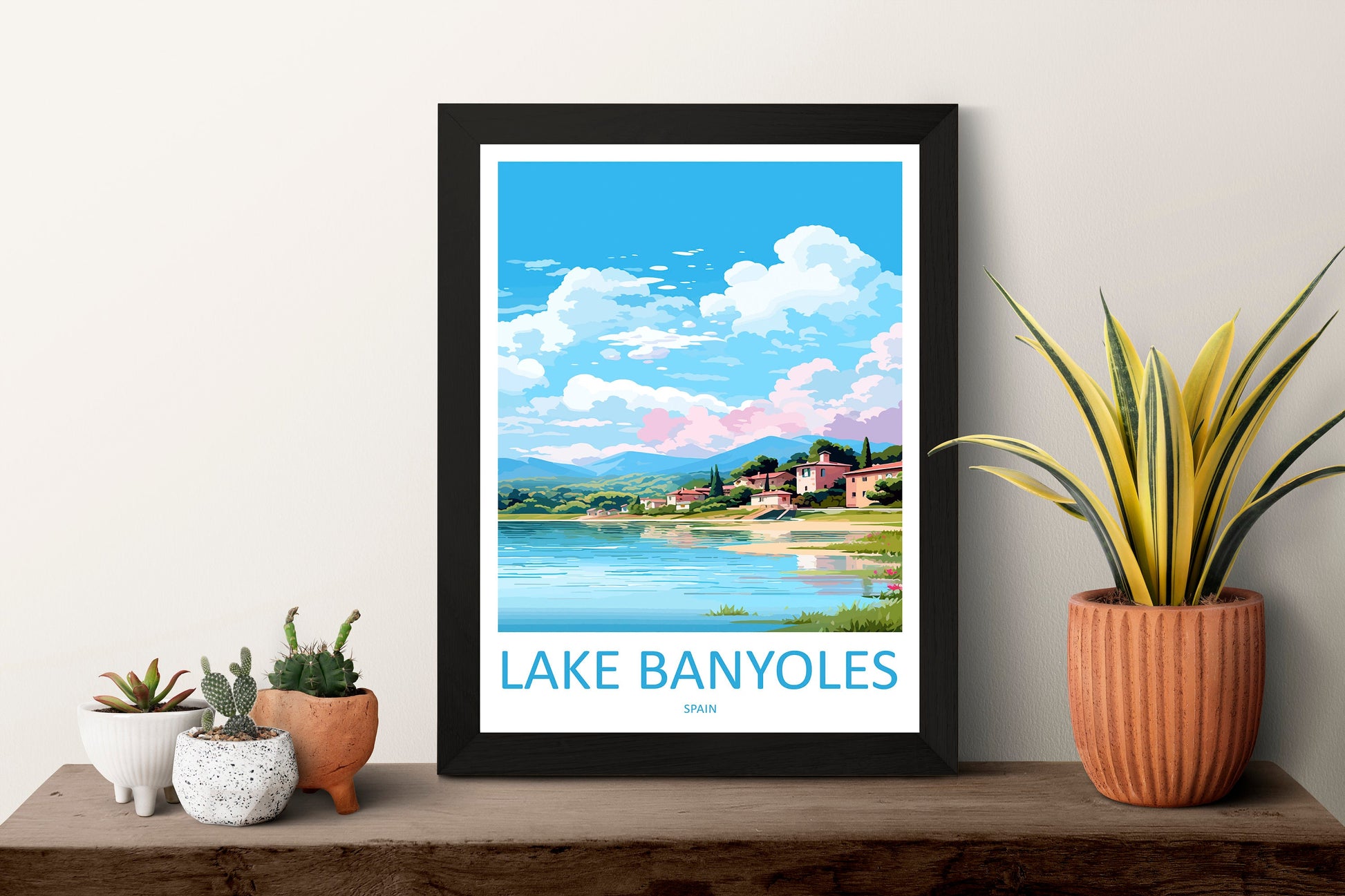 Lake Banyoles Travel Print Wall Art Lake Banyoles Wall Hanging Home Décor Lake Banyoles Gift Art Lovers Spain Art Lover Gift Ibiza Wall Déco