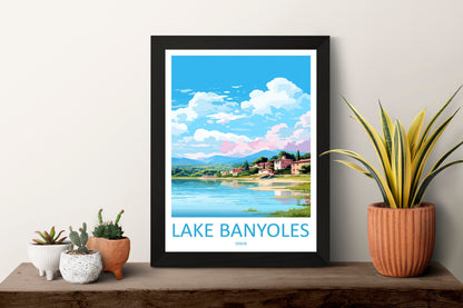 Lake Banyoles Travel Print Wall Art Lake Banyoles Wall Hanging Home Décor Lake Banyoles Gift Art Lovers Spain Art Lover Gift Ibiza Wall Déco
