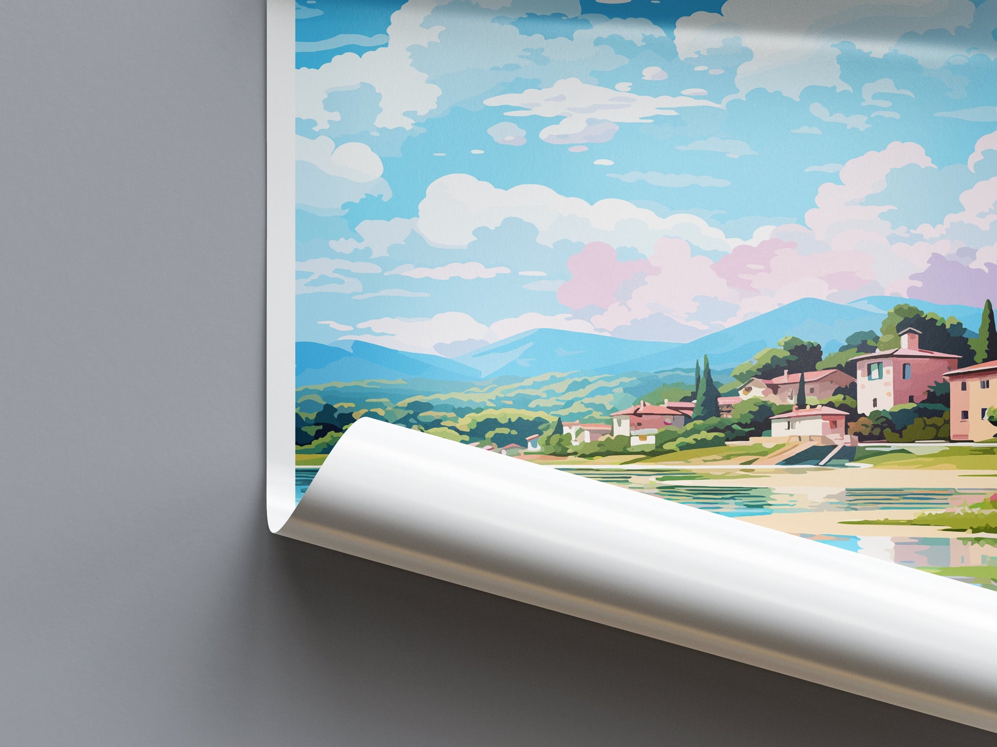 Lake Banyoles Travel Print Wall Art Lake Banyoles Wall Hanging Home Décor Lake Banyoles Gift Art Lovers Spain Art Lover Gift Ibiza Wall Déco