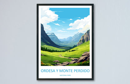 Ordesa Y Monte Perdido National Park Travel Print Wall Art Ordesa Y Monte Perdido Wall Hanging Home Décor Ordesa Y Monte Perdido Gift Art