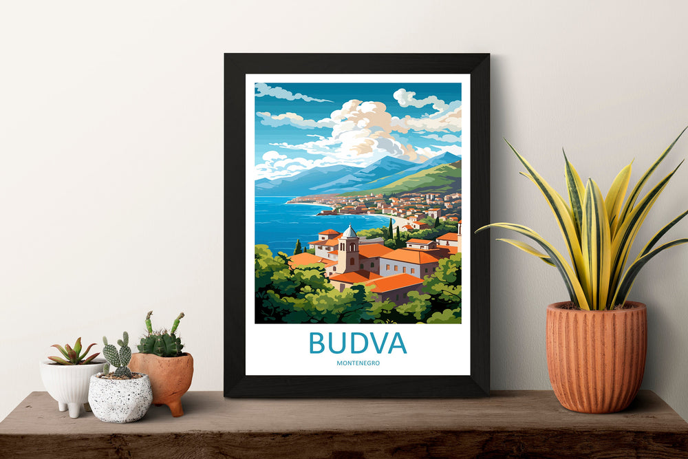 Budva Print Budva Home Décor Landscape Art Print Budva Wall Art for Montenegro Enthusiast Gift Wall Hanging Budva Montenegro Wall Print Art
