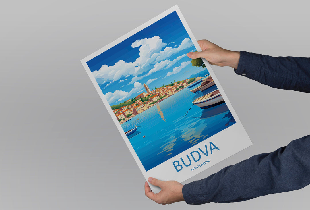Budva Print Budva Home Décor Landscape Art Print Budva Wall Art for Montenegro Enthusiast Gift Wall Hanging Budva Montenegro Wall Print Art