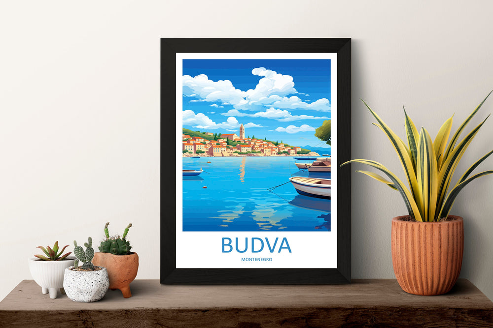 Budva Print Budva Home Décor Landscape Art Print Budva Wall Art for Montenegro Enthusiast Gift Wall Hanging Budva Montenegro Wall Print Art