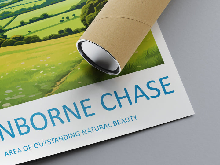 Cranborne Chase Travel Print Wall Art Cranborne Chase Wall Hanging Home Decor Cranborne Chase Gift Art Lovers Wall Art AONB Print