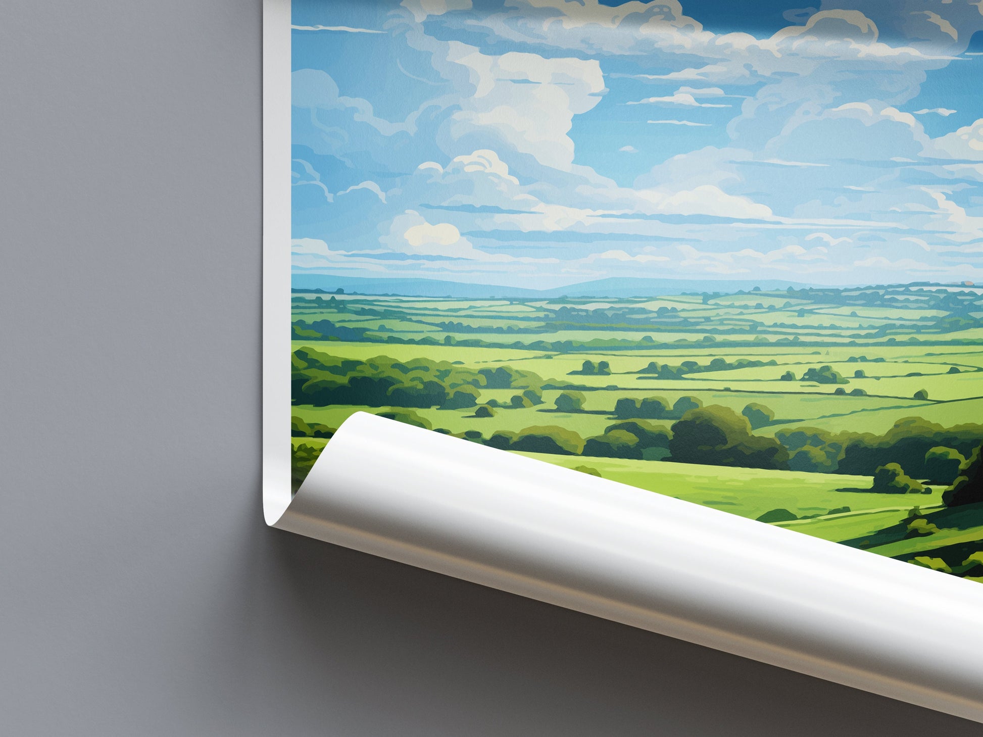 West Wiltshire Downs Travel Print Wall Art West Wiltshire Downs Wall Hanging Home Decor West Wiltshire Downs Gift Art Lovers Wall Art AONB