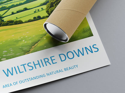 West Wiltshire Downs Travel Print Wall Art West Wiltshire Downs Wall Hanging Home Decor West Wiltshire Downs Gift Art Lovers Wall Art AONB