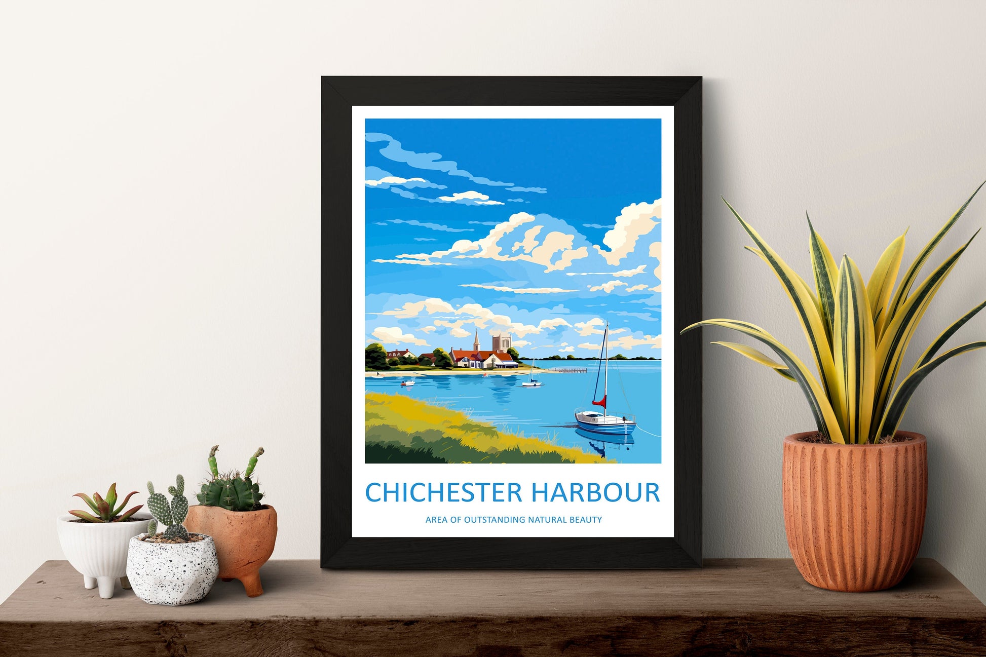 Chichester Harbor Travel Print Wall Art Chichester Harbor Wall Hanging Home Decor Chichester Harbor Gift Art Lovers Wall Art AONB Print