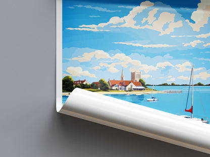 Chichester Harbor Travel Print Wall Art Chichester Harbor Wall Hanging Home Decor Chichester Harbor Gift Art Lovers Wall Art AONB Print