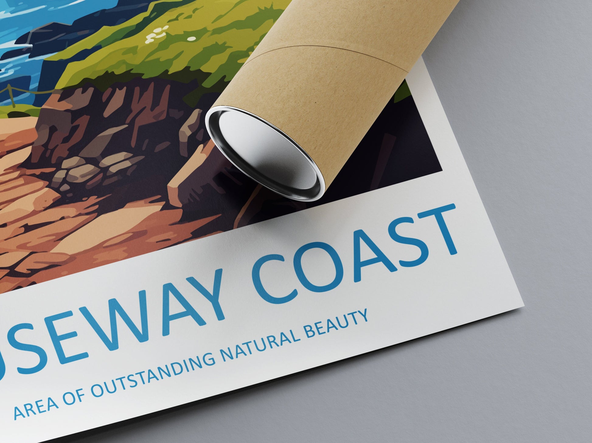 Causeway Coast Travel Print Wall Art Causeway Coast Wall Hanging Home Decor Causeway Coast Gift Art Lovers Wall Art AONB Print