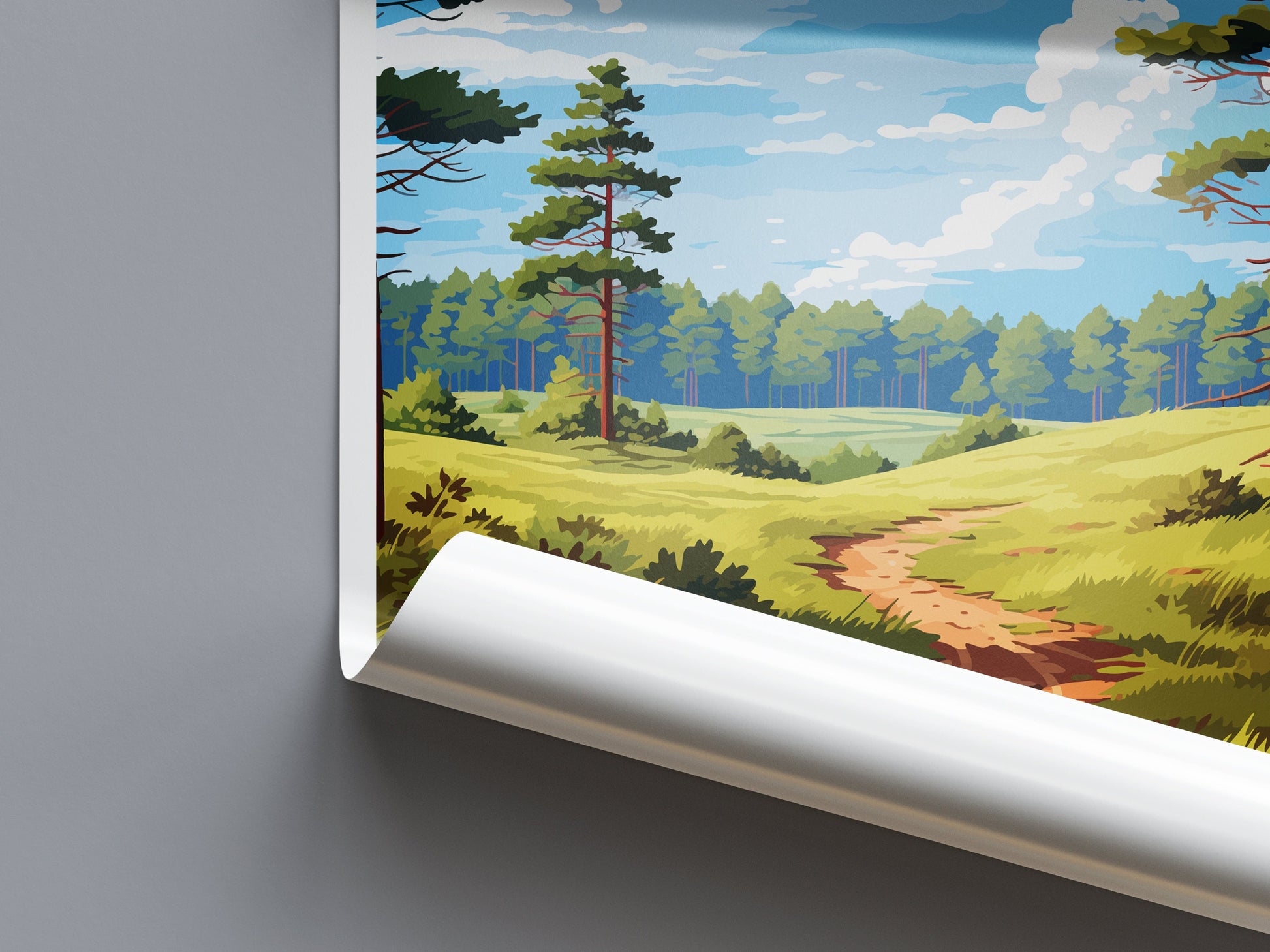 Cannock Chase Travel Print Wall Art Cannock Chase Wall Hanging Home Decor Cannock Chase Gift Art Lovers Wall Art AONB Print