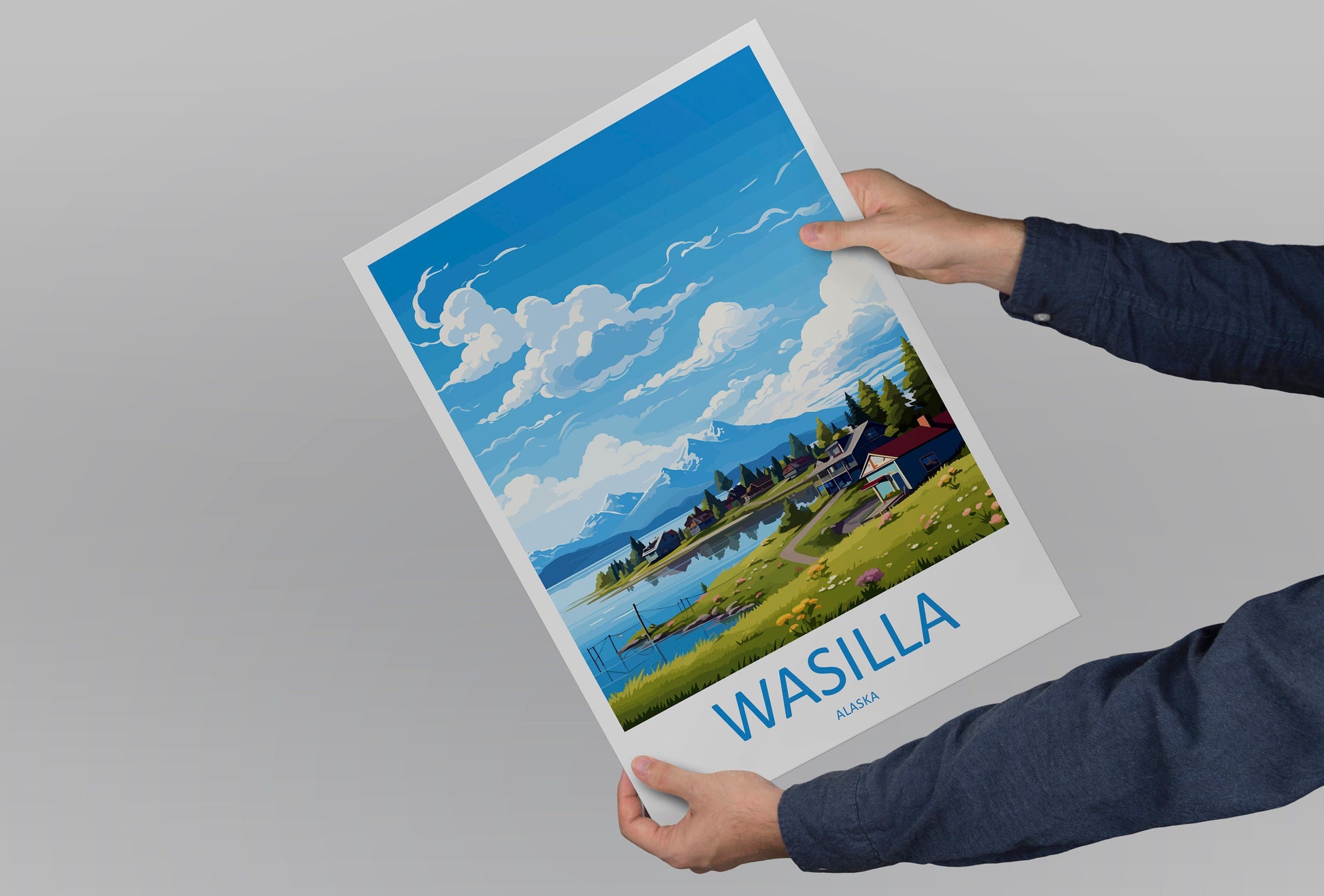 Wasilla Travel Print Wall Art Wasilla Wall Hanging Home Décor Wasilla Gift Art Lovers Alaska Art Lover Gift Wasilla Artwork Poster